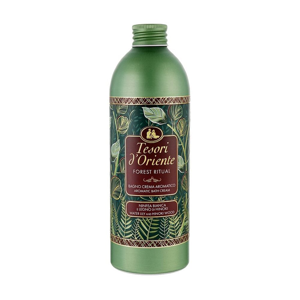 Парфумований гель-піна для ванни Tesori d'Oriente Aromatic Bath Cream Лісовий ритуал з хінокі та нінфеа, 500 мл